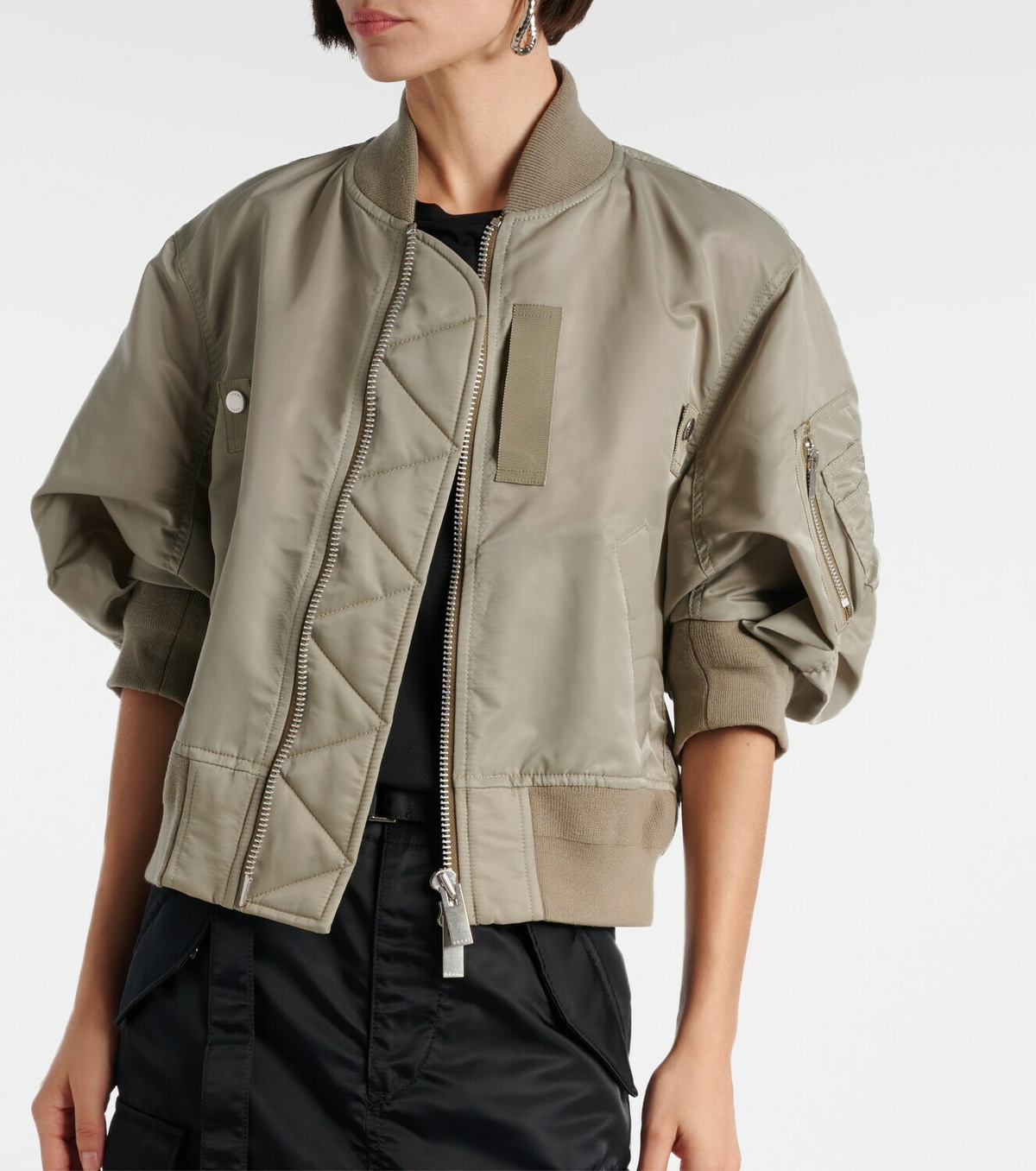 Sacai Cropped bomber jacket