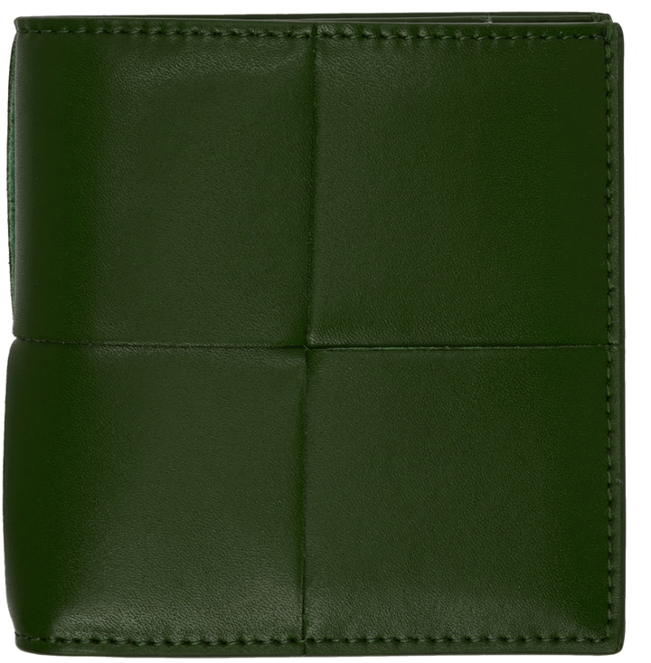 Photo: Bottega Veneta Green Leather Bifold Wallet