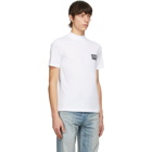 Versace Jeans Couture White Mock Neck Patch Logo T-Shirt