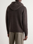 James Perse - Ribbed Cashmere Zip-Up Hoodie - Brown
