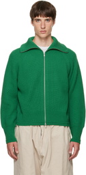 Entire Studios Green Blimp Full Zip Sweater