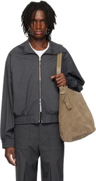 CMMAWEAR Gray Funnel-Neck Jacket