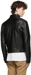 Courrèges Black Leather Trucker Jacket