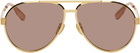 Gucci Gold Aviator Sunglasses