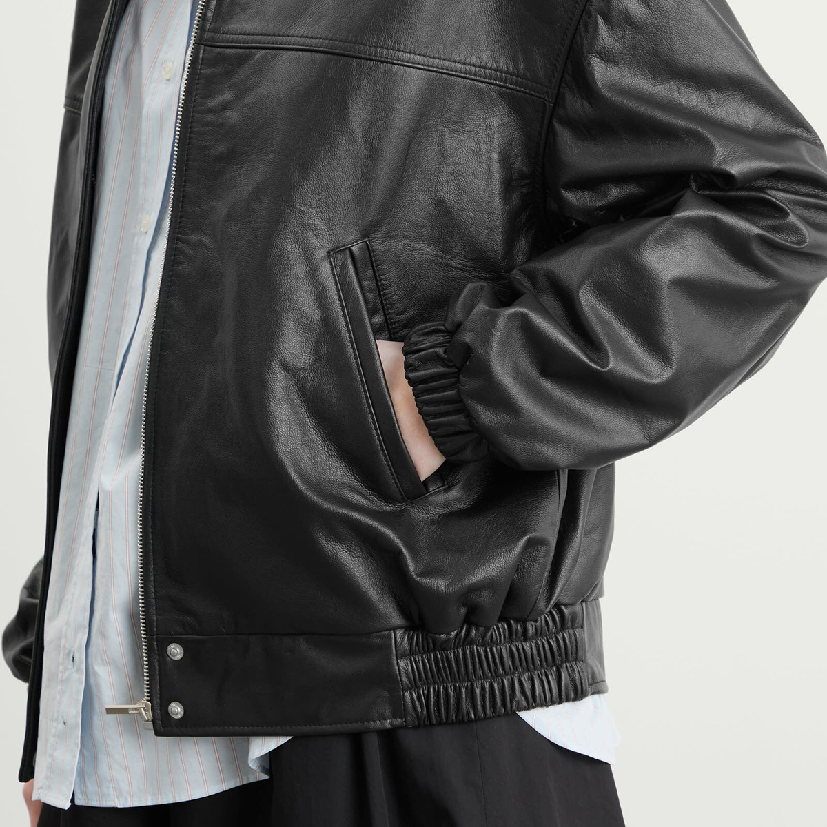 Kijun Women's Leather Jacket in Black 