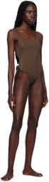 Saturdays NYC Brown Madeline One-Piece Swimsuit