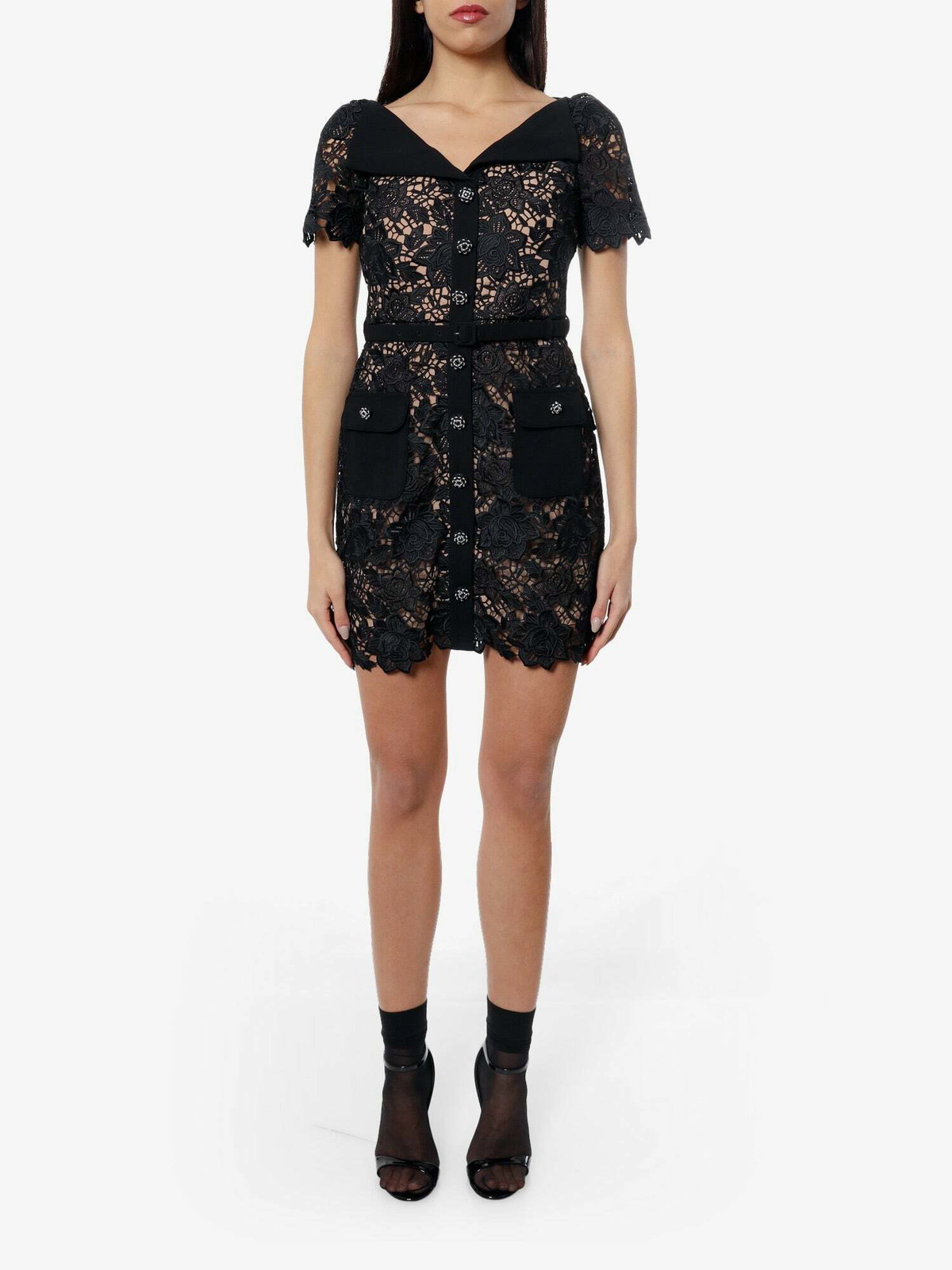 Self Portrait Dress Black Womens Self-Portrait