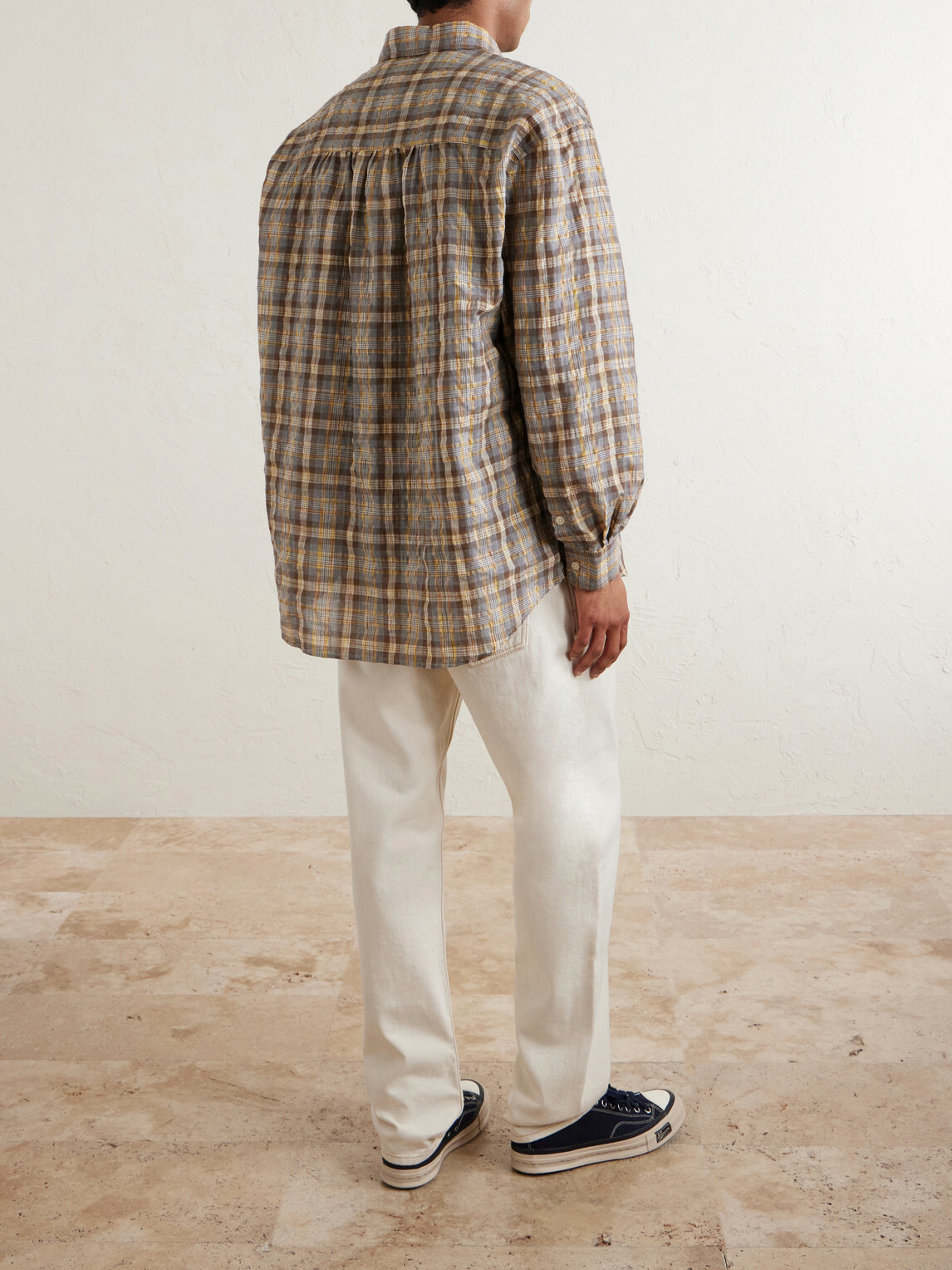 FrizmWORKS - Checked Woven Shirt - Brown