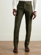 Richard James - Chapman Slim-Fit Straight-Leg Linen Suit Trousers - Green