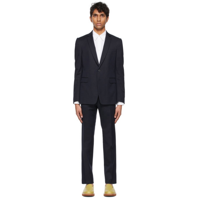 Photo: Dries Van Noten Navy Cotton and Wool Suit