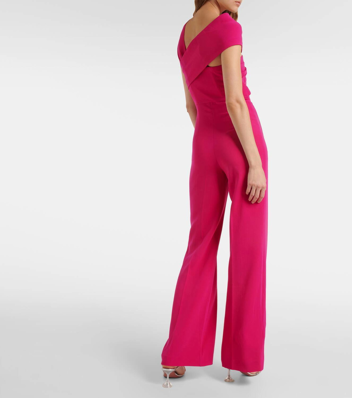 Roland Mouret Gathered cady wide-leg jumpsuit
