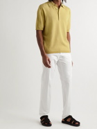 Agnona - Cashmere and Cotton-Blend Polo Shirt - Yellow