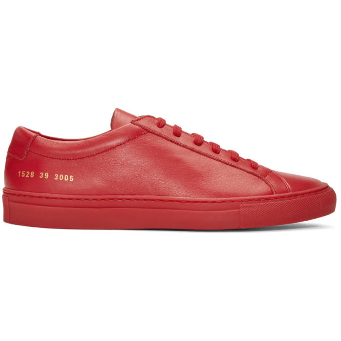 Photo: Common Projects Red Original Achilles Low Sneakers