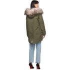 Mr and Mrs Italy Green Fur Midi Jazzy Parka