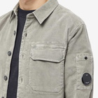 C.P. Company Men's Cord Arm Lens Overshirt in Titanium