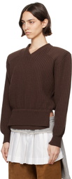 ALL-IN Brown Display Army Sweater