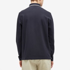 Stone Island Men's Long Sleeve Patch Polo in Navy Blue