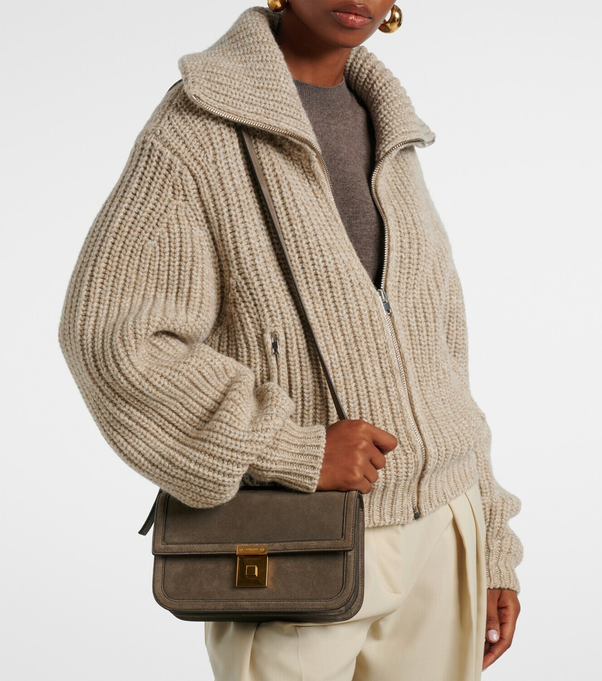 DeMellier Paris suede crossbody bag