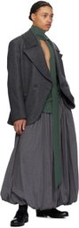 Aaron Esh Gray Double-Breasted Peacoat