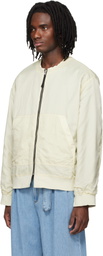 Solid Homme Black Layered Collarless Reversible Bomber Jacket