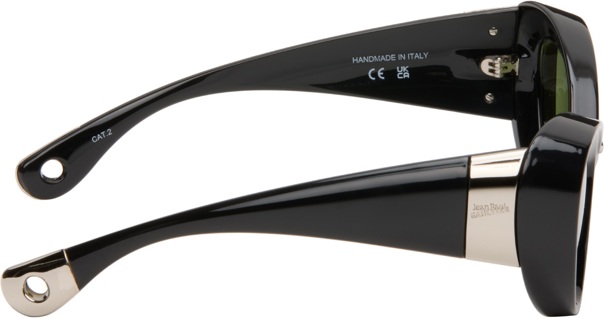 Jean Paul Gaultier Black 'The Parisian Cat' Sunglasses