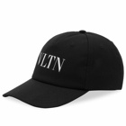 Valentino Men's VLTN Logo Cap in Nero/Bianco