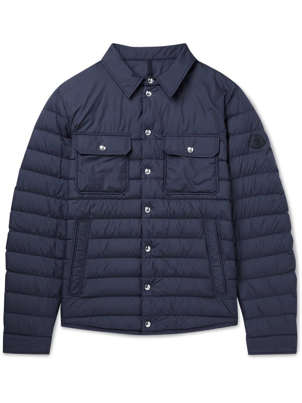 Photo: Moncler - Mirmande Logo-Appliquéd Quilted Shell Down Jacket - Blue