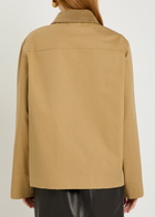 Khaite Wyatt Suede and Cotton Jacket Beige