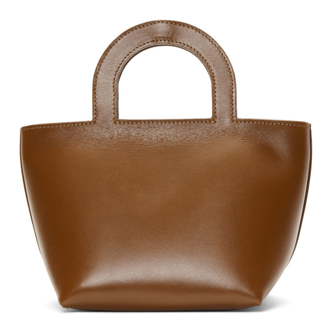 Building Block レザーバッグ Building Block Brown Tiny Stencil Duffle Bag Building Block