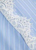 Simkhai Renata Lace-trim Cotton-poplin Shirt Blue
