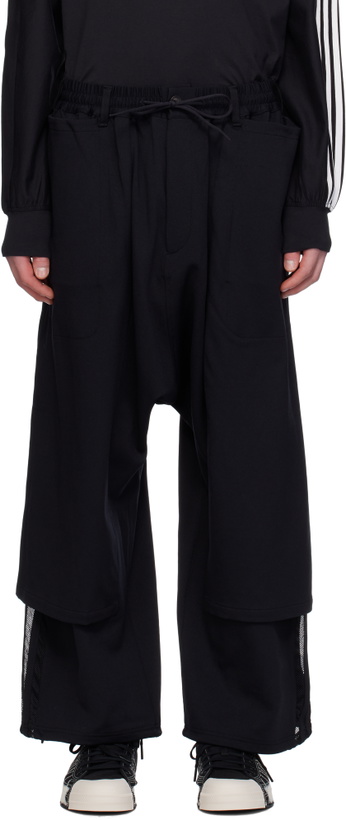 Photo: Y-3 Black 3-Stripes Openhem TP Sweatpants