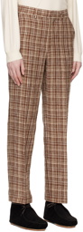 AURALEE Brown Check Trousers