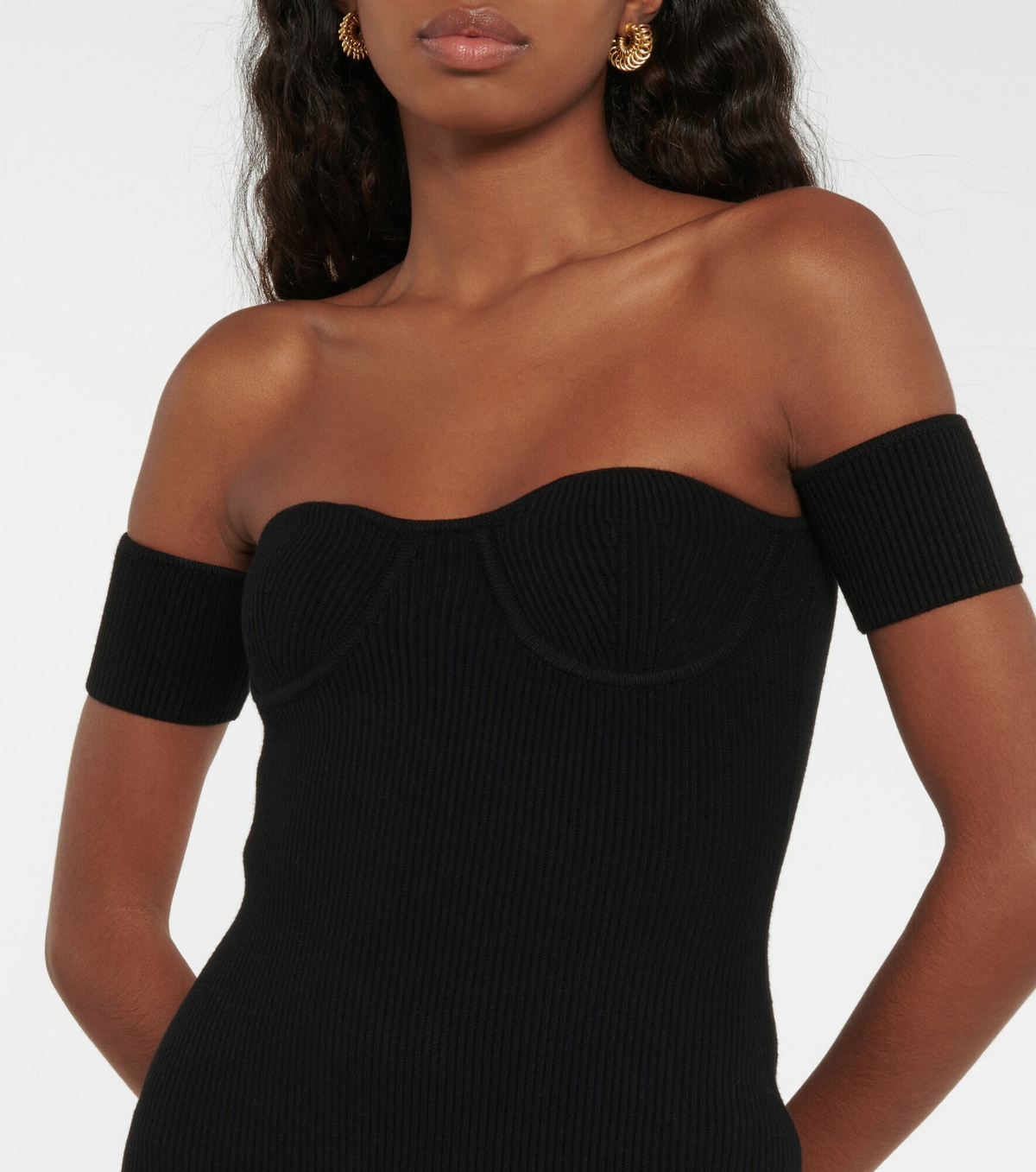 knee length dresses for ladies Luxe Knit Contour Dress Black  Preggi Central