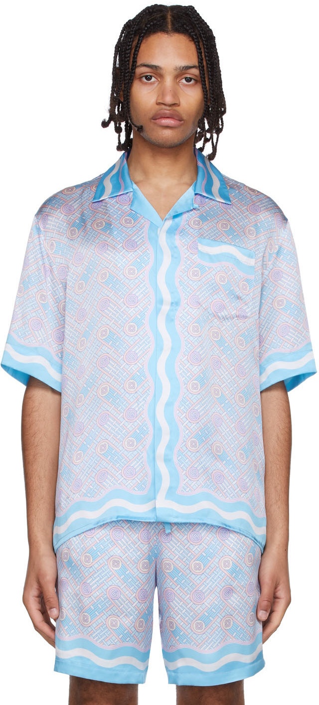 Photo: Casablanca Blue Silk Shirt