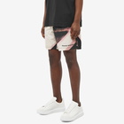 Alexander McQueen Men's Brush Stroke Swim Short in Ivory/Black