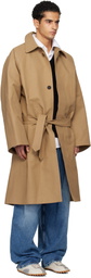 Hed Mayner Tan Twill Trench Coat
