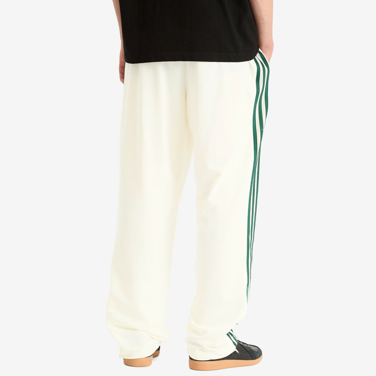 Adidas Men's Firebird Track Pant in Off White/Collegiate Green adidas