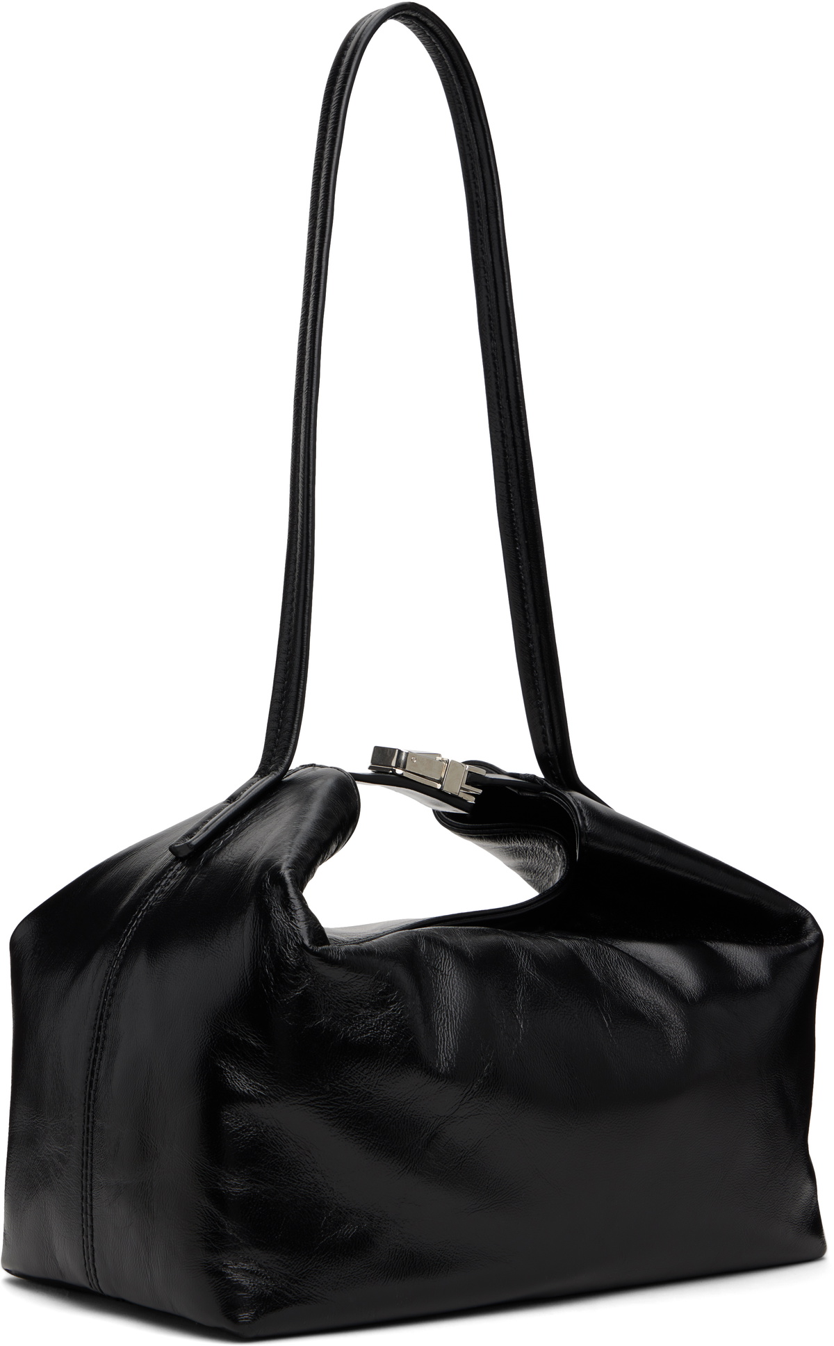 BY FAR Black Bea Creased Leather Bag By Far