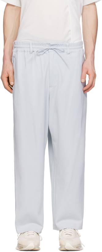 Photo: Y-3 Gray Mesh TP Sweatpants