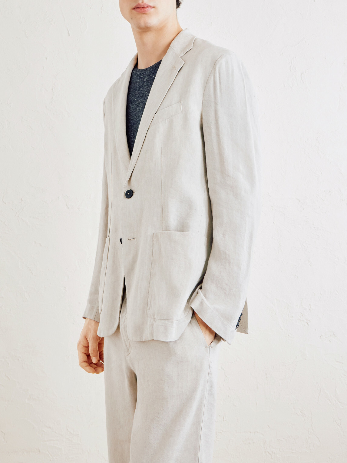 Barena - Herringbone Suit Jacket - Neutrals