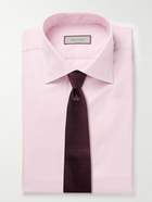 Canali - Cutaway-Collar Textured-Cotton Shirt - Pink