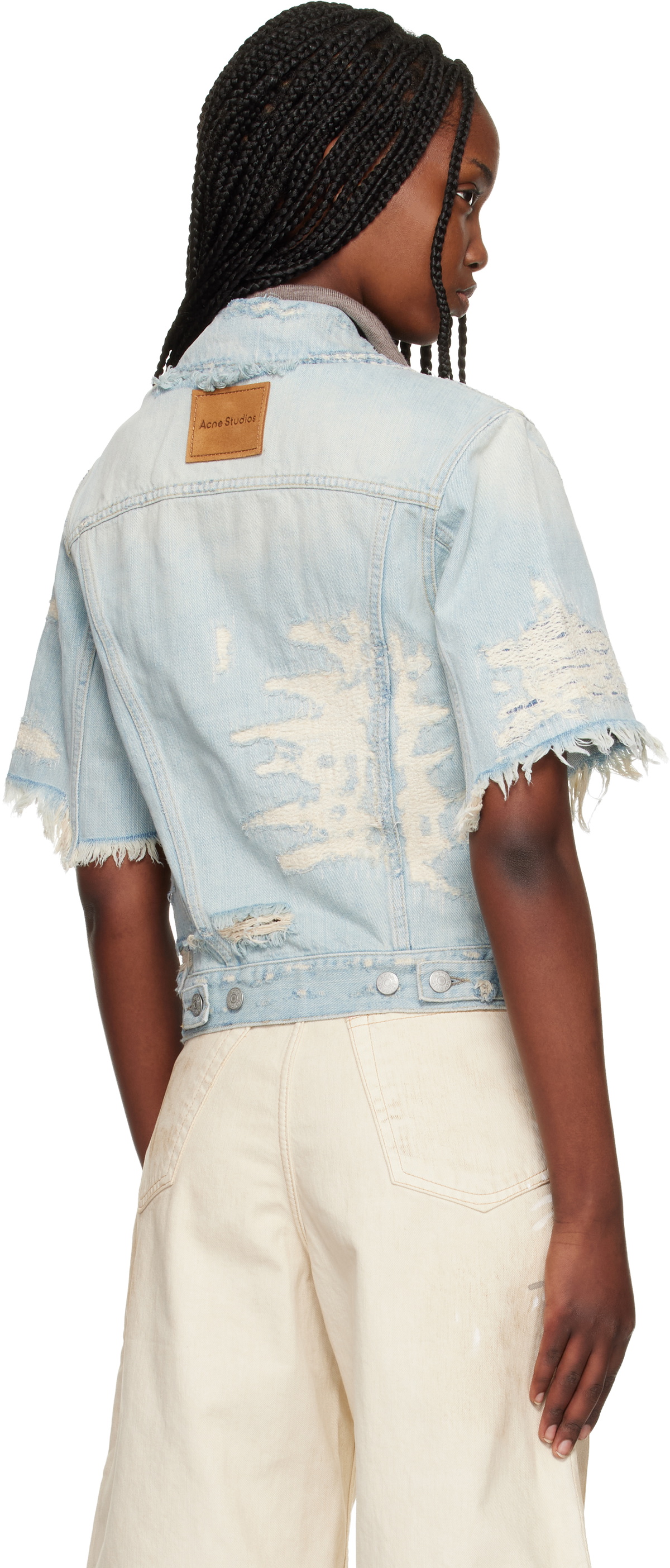 Acne Studios Blue Mended Denim Jacket