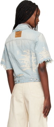 Acne Studios Blue Mended Denim Jacket