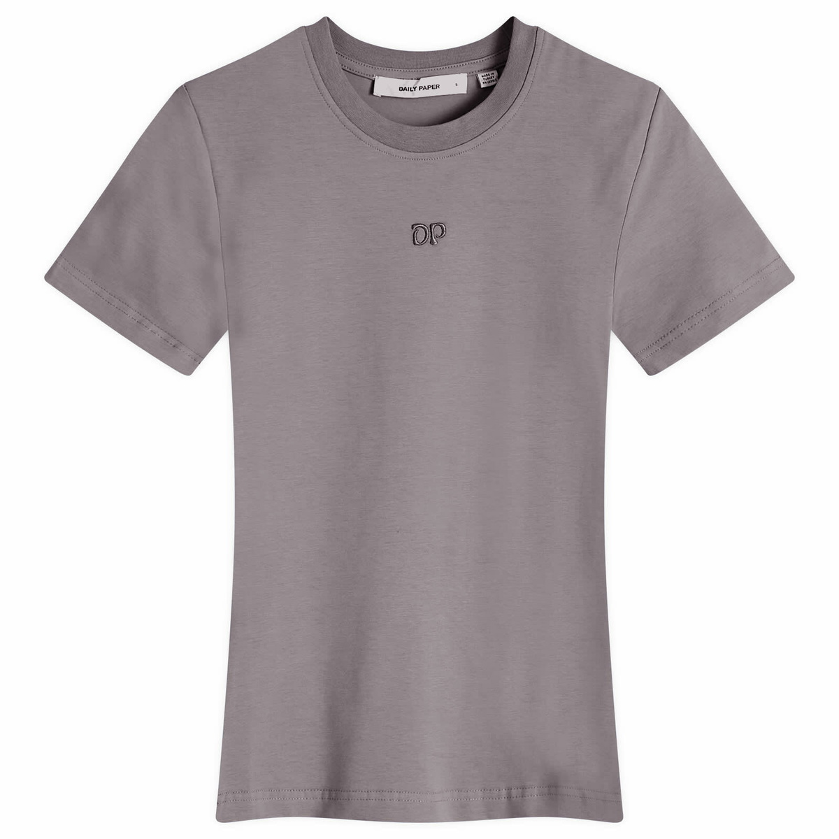Daily Paper Women's Unit Emb T-Shirt in Rabbit Grey