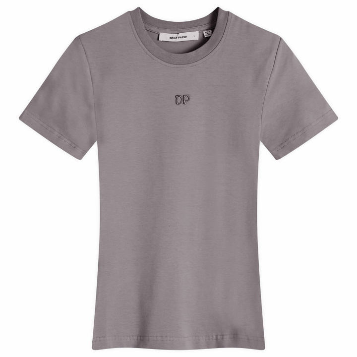 Photo: Daily Paper Women's Unit Emb T-Shirt in Rabbit Grey