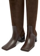 Alaïa Panelled 55 Nubuck Knee-high Boots Brown