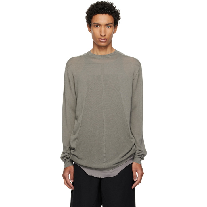 Photo: Rick Owens Taupe Tower Oversized Level Sweater