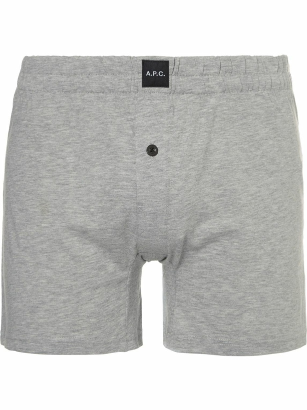 Photo: A.P.C. - Cotton-Jersey Boxer Shorts - Gray