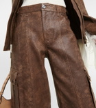 Dodo Bar Or Arianna leather cargo pants