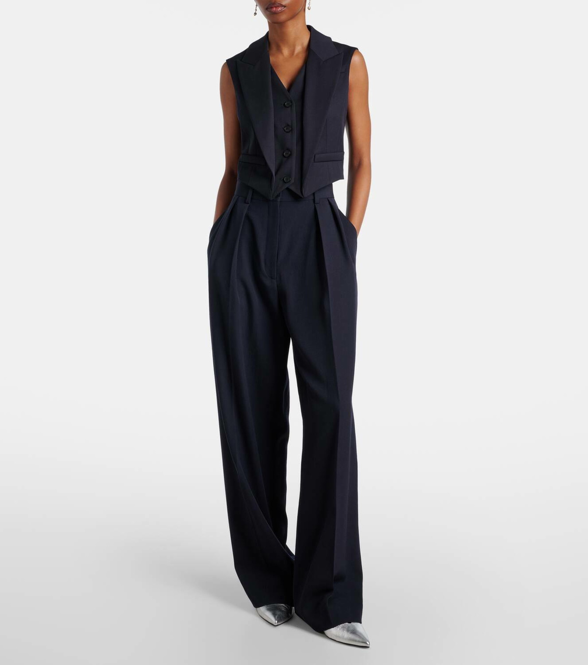 McQueen Cropped wool vest